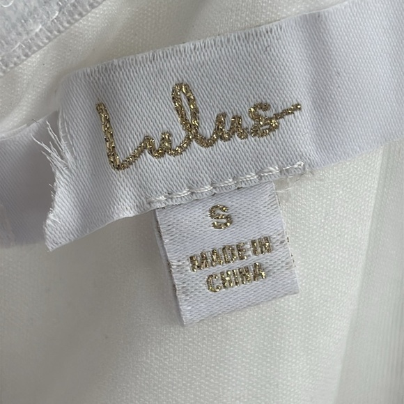 Lulus Eternal Bliss White Tulle Off-the-Shoulder Bustier Maxi Dress Small NWOT - Picture 7 of 12